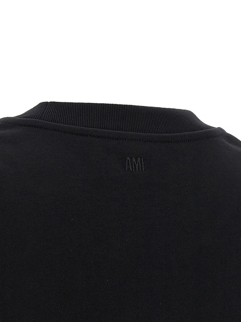 Ami Paris Black Cotton T-Shirt