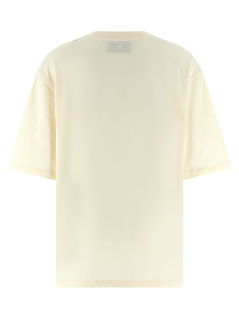 Ami Paris Beige Cotton T-Shirt