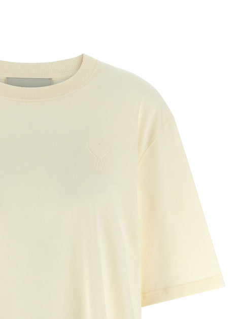 Ami Paris Beige Cotton T-Shirt
