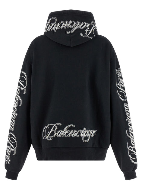Balenciaga Black Cotton Hoodie