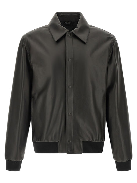 Fendi Black Lamb Leather Leather Jacket
