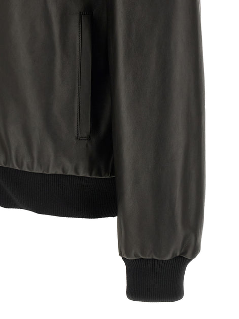 Fendi Black Lamb Leather Leather Jacket