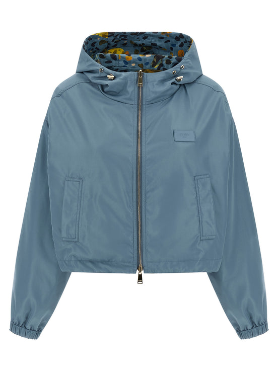 Fendi Blue Polyester Shell Jacket
