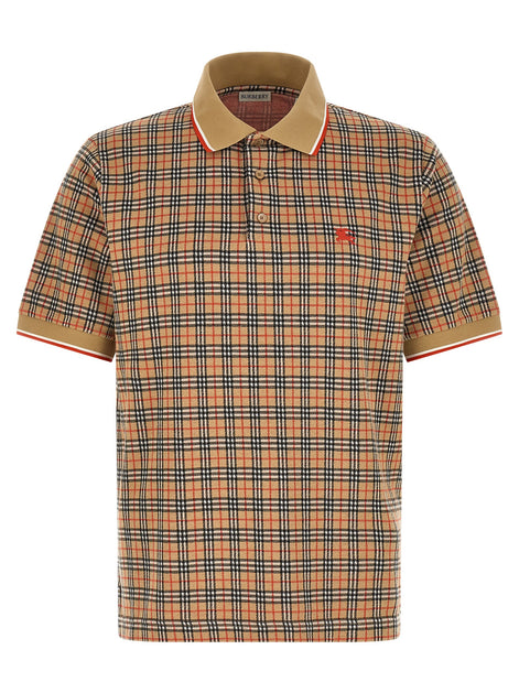 Burberry Beige Viscose Polo Shirt
