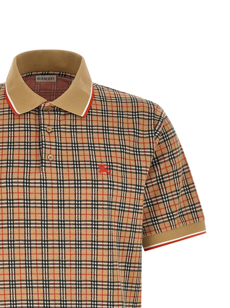 Burberry Beige Viscose Polo Shirt