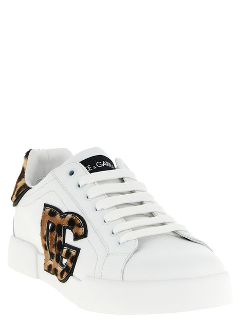 Dolce & Gabbana Brown Calfskin Low Top Sneakers
