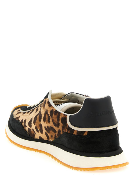 Dolce & Gabbana Multicolor Calfskin Low Top Sneakers