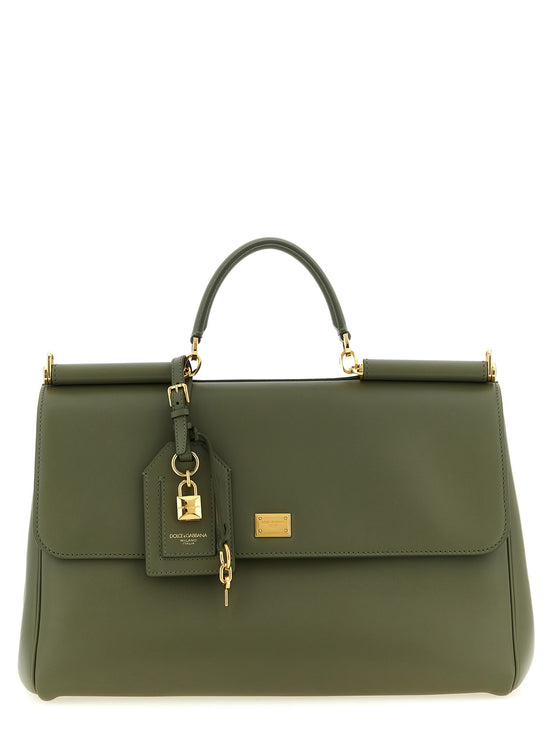 Dolce & Gabbana My Sicily maxi Green Calfskin Handbag
