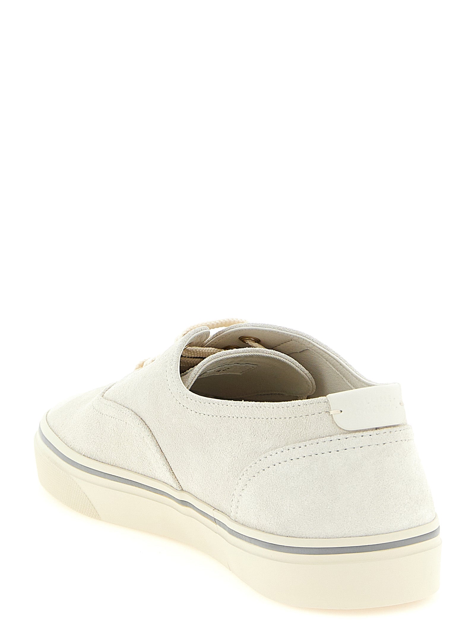 Brunello Cucinelli Beige Calfskin Low Top Sneakers