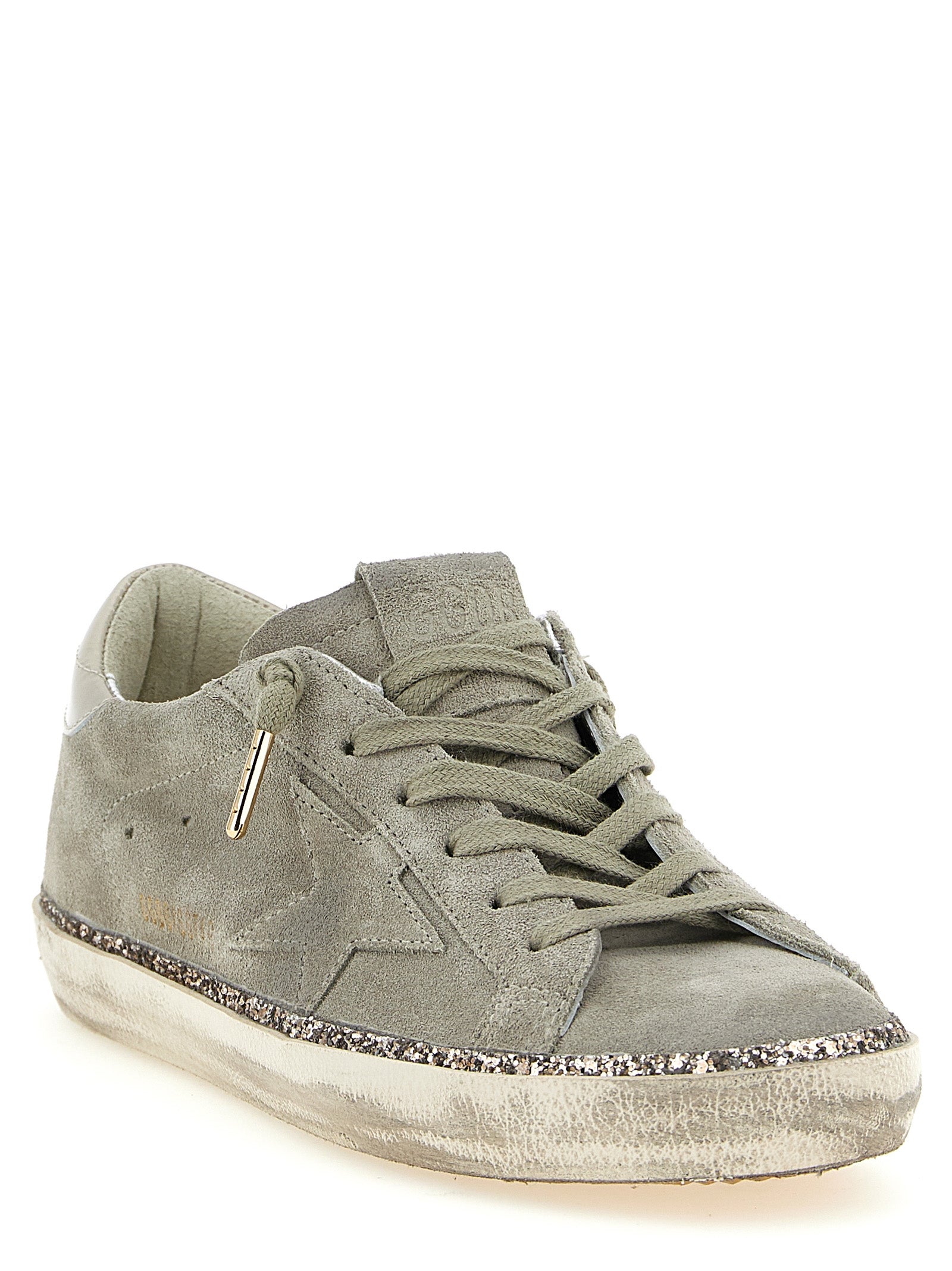 Golden Goose Gray Cowhide Low Top Sneakers