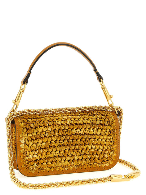 Valentino Garavani Gold Viscose Shoulder Bag