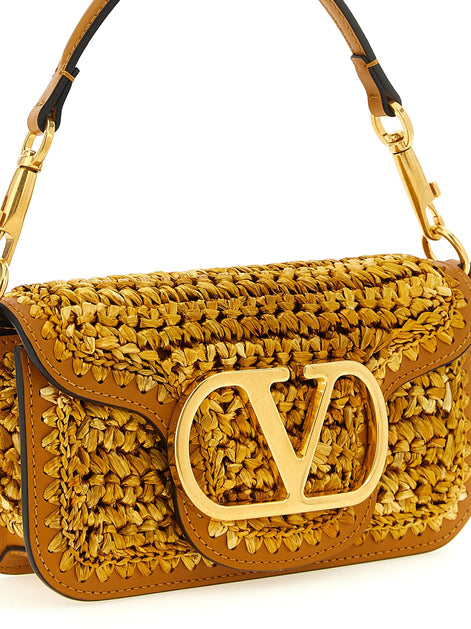 Valentino Garavani Gold Viscose Shoulder Bag