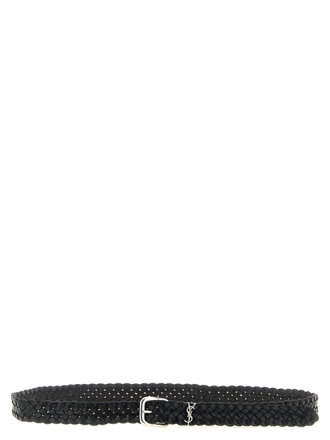 Saint Laurent Black Calfskin Regular Belt
