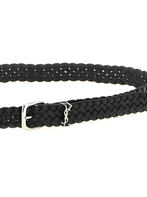 Saint Laurent Black Calfskin Regular Belt