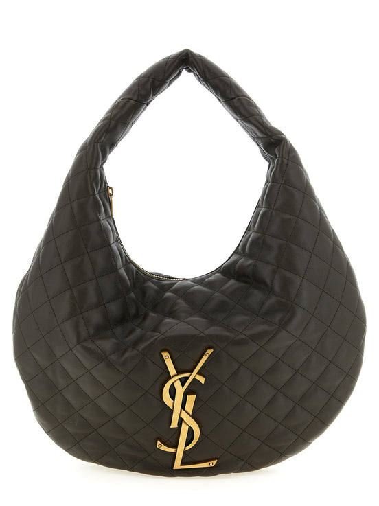 Saint Laurent Icare Hobo Brown Lamb Leather Shoulder Bag