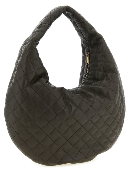 Saint Laurent Icare Hobo Brown Lamb Leather Shoulder Bag