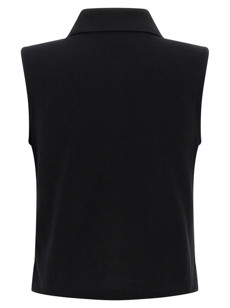 Saint Laurent Black Cotton Polo Shirt