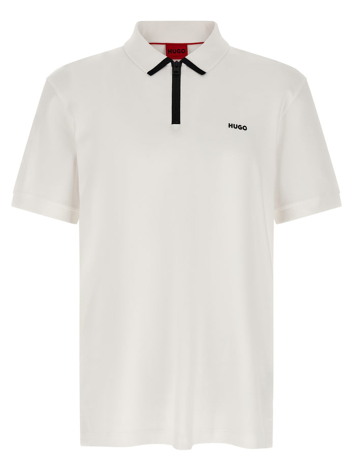 Hugo Boss White Cotton Polo Shirt