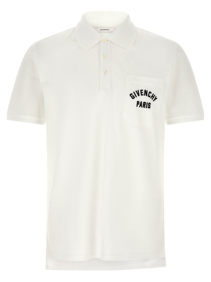 Givenchy White Cotton Polo Shirt