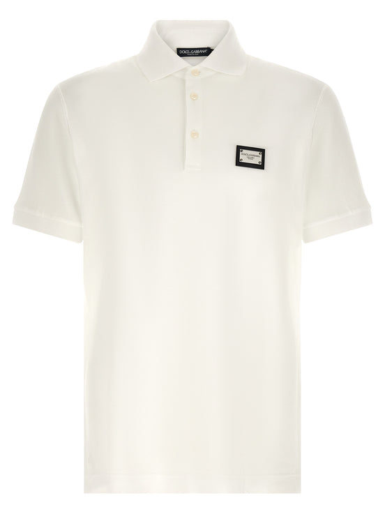 Dolce & Gabbana White Cotton Polo Shirt