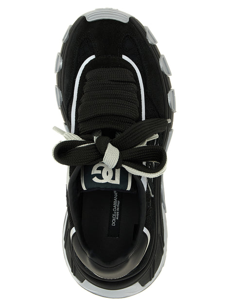 Dolce & Gabbana Black Polyamide Athletic Sneakers