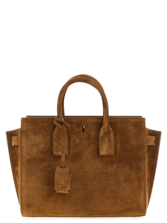 Saint Laurent Sac De Jour small suede Brown Calfskin Handbag