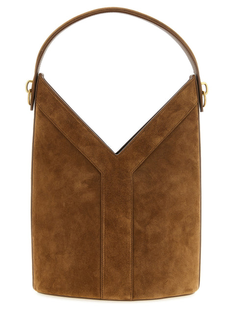 Saint Laurent Brown Calfskin Shoulder Bag