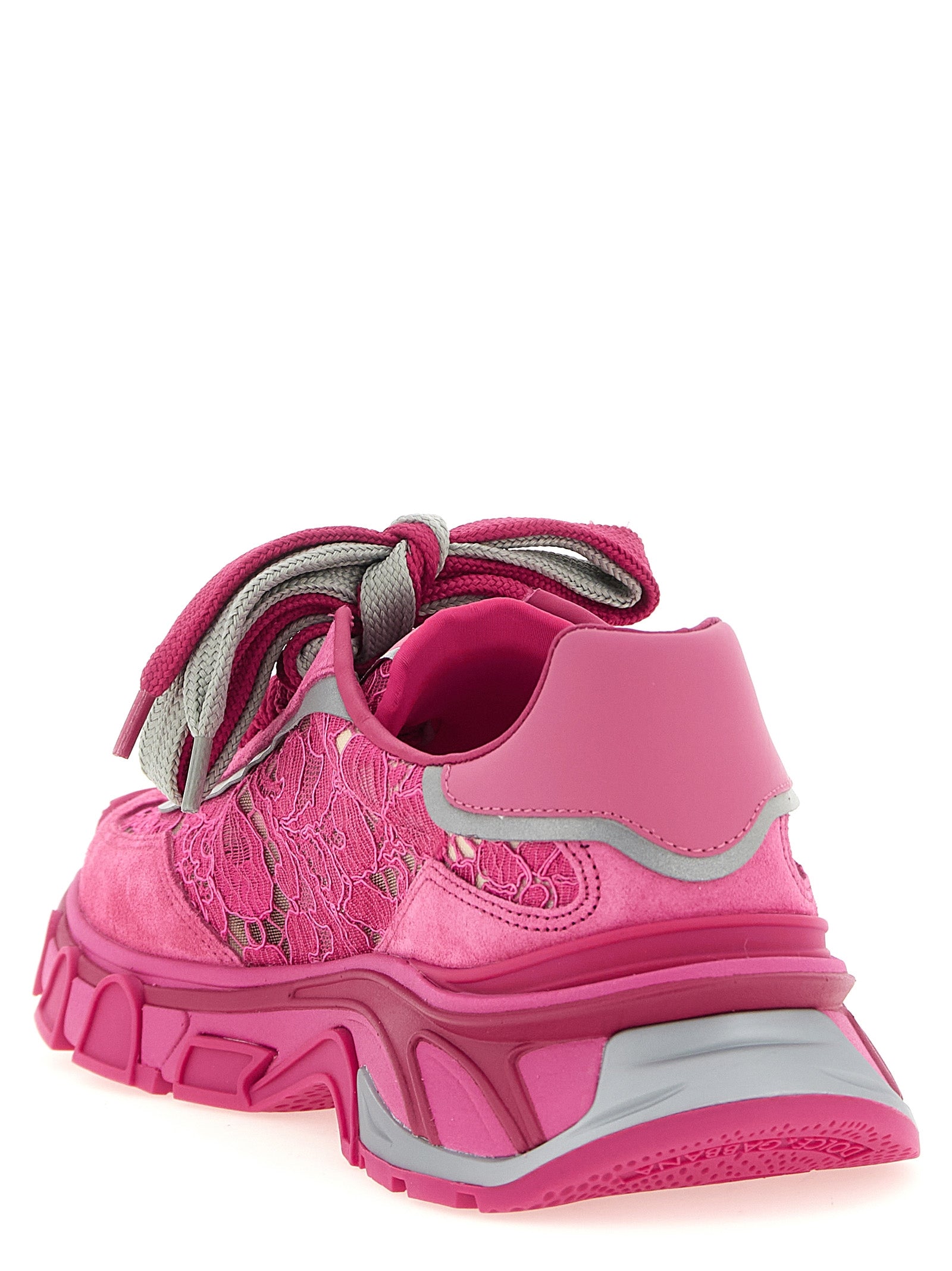 Dolce & Gabbana Fuchsia Polyamide Athletic Sneakers