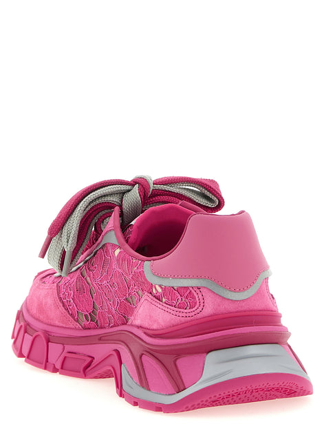Dolce & Gabbana Fuchsia Polyamide Athletic Sneakers