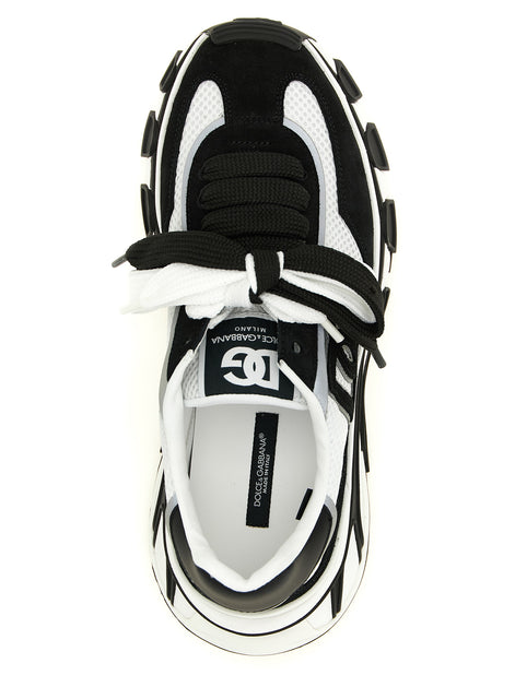 Dolce & Gabbana Bicolor Polyester Athletic Sneakers