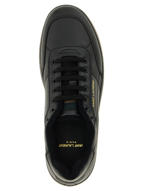 Saint Laurent Black Calfskin Low Top Sneakers