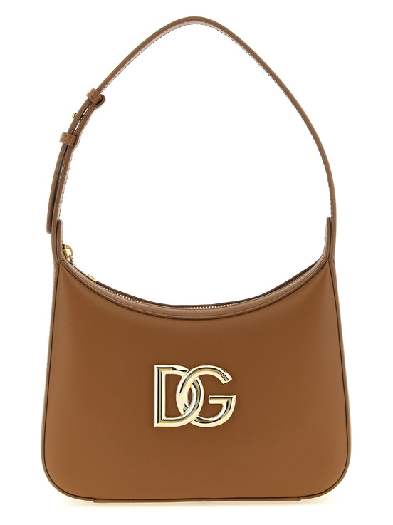 Dolce & Gabbana 3.5 Brown Calfskin Shoulder Bag