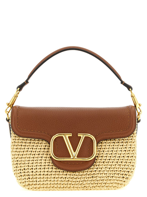 Valentino Garavani Brown Viscose Shoulder Bag