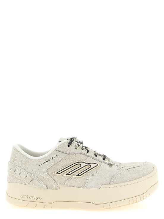 Balenciaga Hamptons Beige Bovine Leather Platform Sneakers