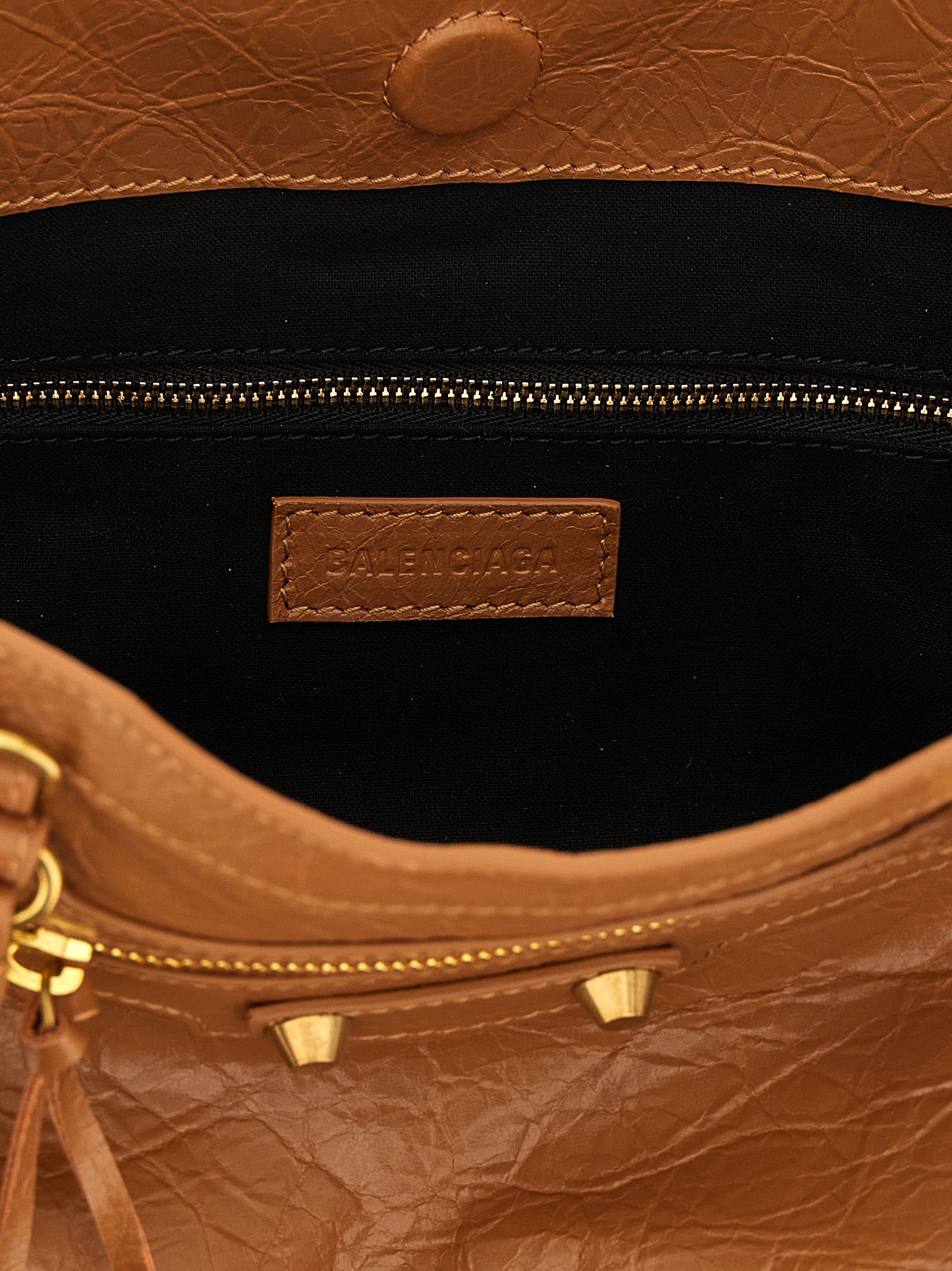 Balenciaga Brown Lamb Leather Tote Bag