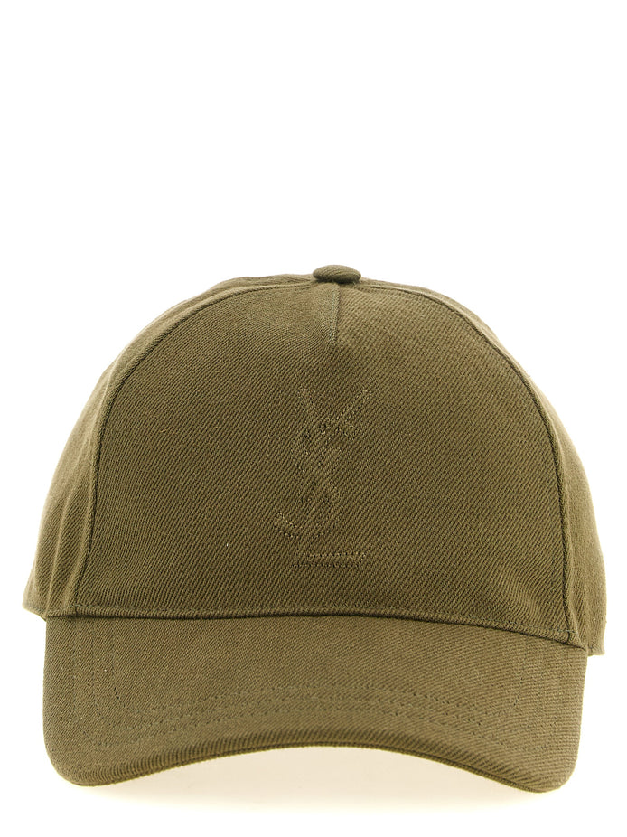 Saint Laurent Bicolor Cotton Cap (Baseball Hat)
