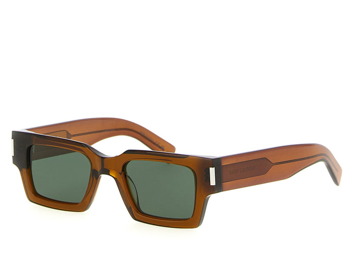 Saint Laurent 572 Brown Acetate Sunglasses