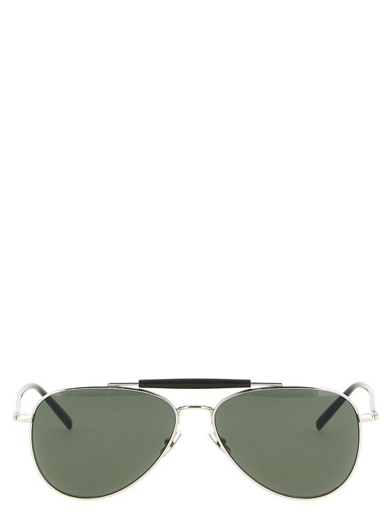 Saint Laurent Silver Acetate Sunglasses