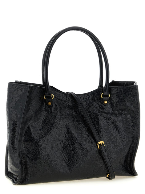 Balenciaga Black Lamb Leather Tote Bag