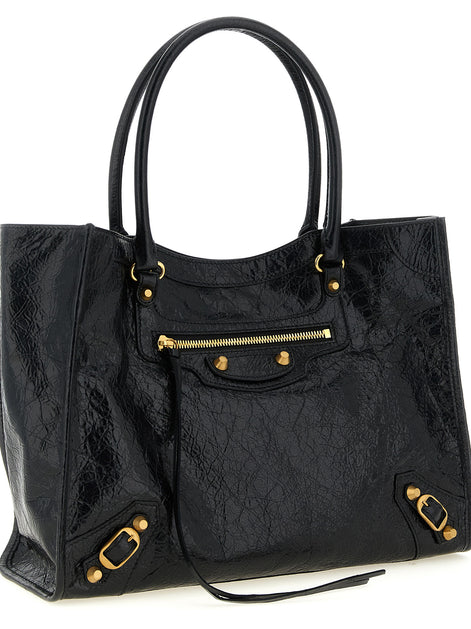 Balenciaga Black Lamb Leather Tote Bag