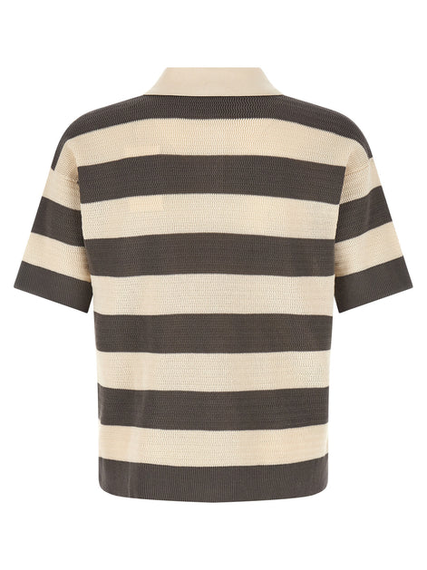 Ami Paris Gray Cotton Polo Shirt