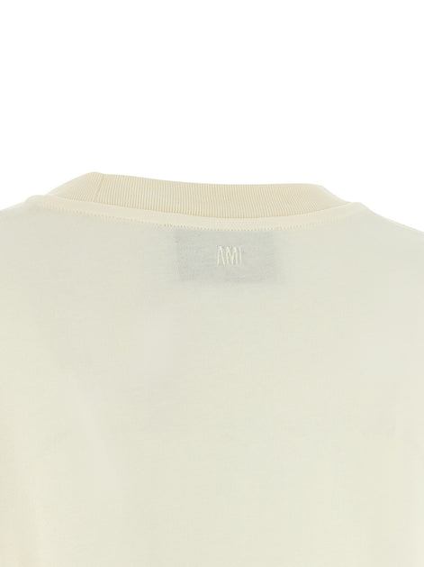 Ami Paris White Cotton T-Shirt