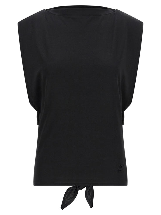 Jacquemus Black Paper Sleeveles T-Shirt
