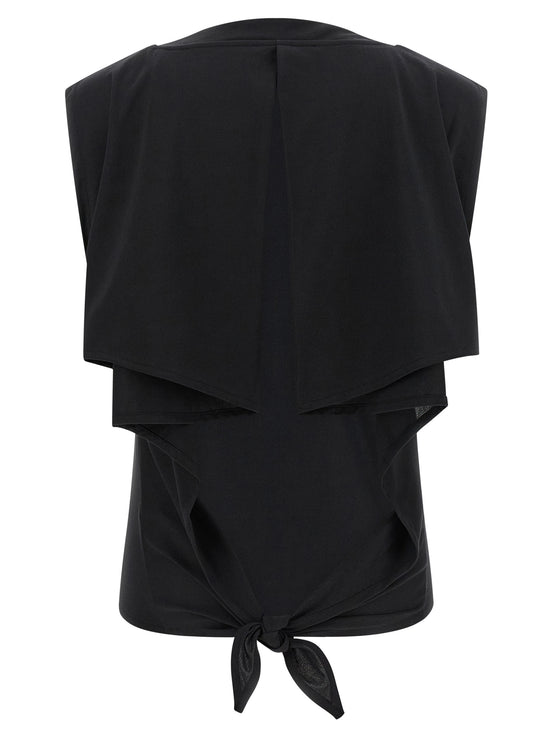 Jacquemus Black Paper Sleeveles T-Shirt