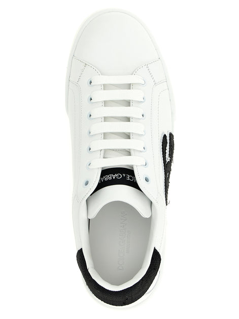 Dolce & Gabbana Bicolor Calfskin Low Top Sneakers
