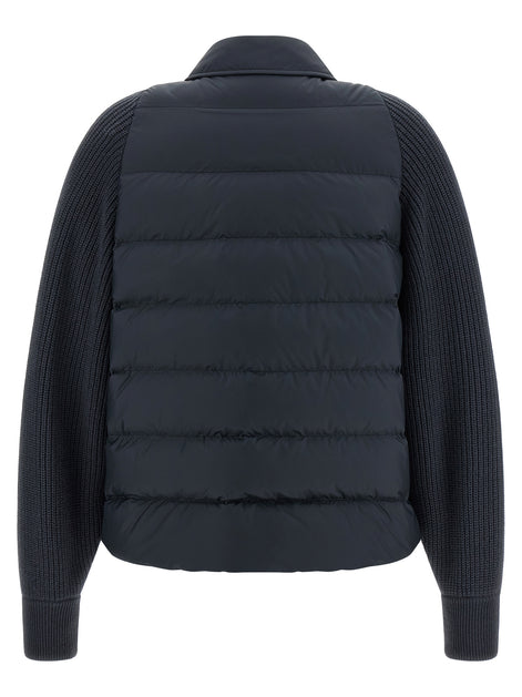 Brunello Cucinelli Blue Polyester Full-Length Jacket