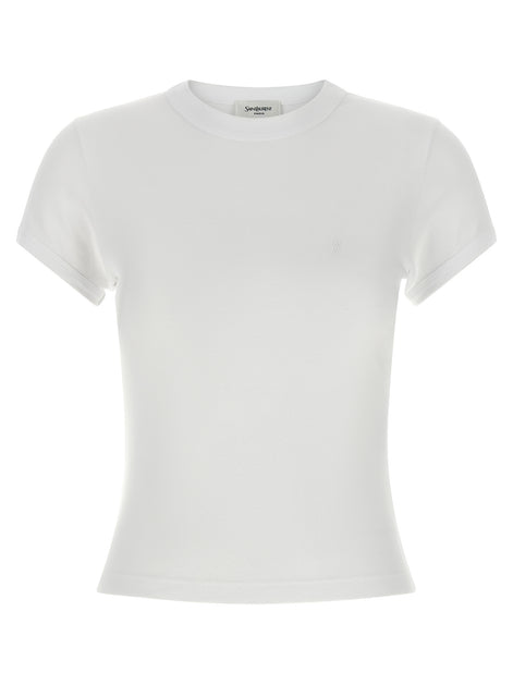 Saint Laurent White Cotton T-Shirt