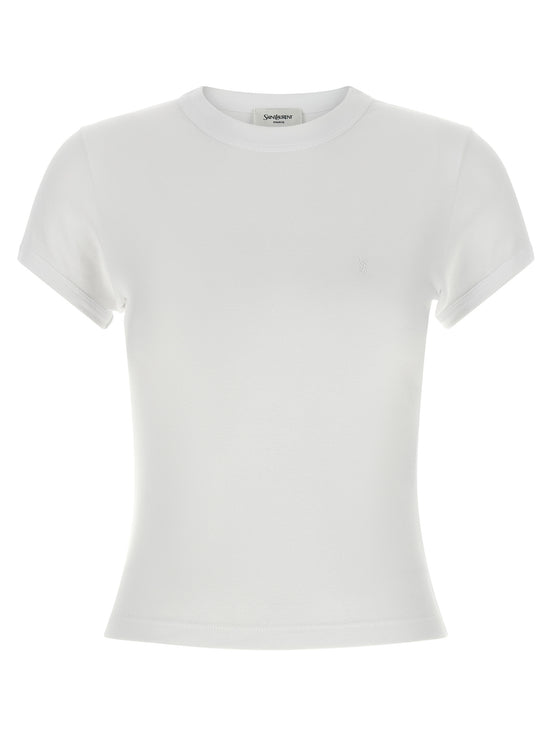 Saint Laurent White Cotton T-Shirt