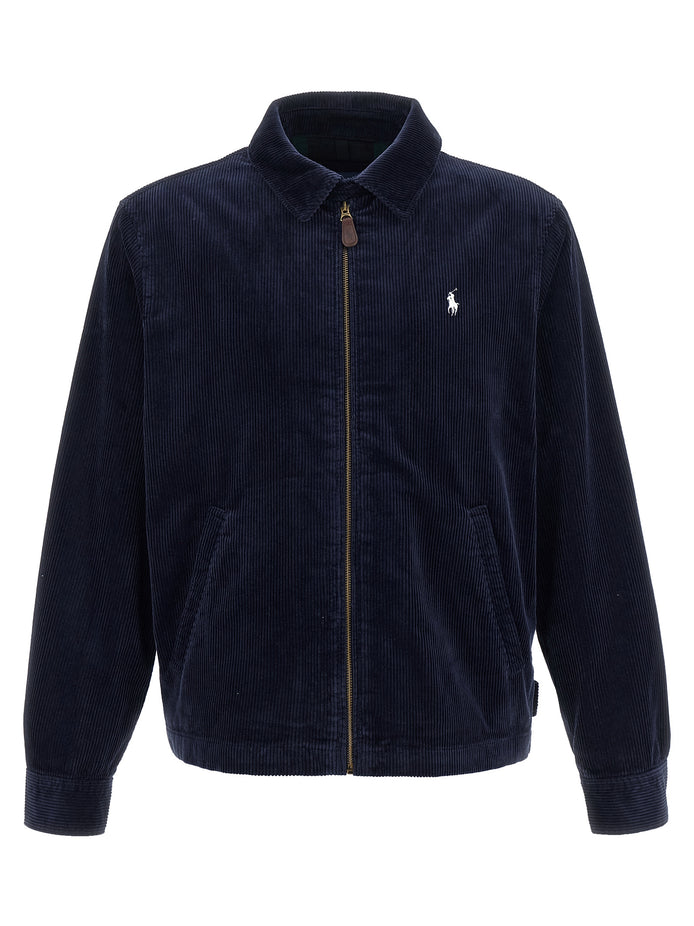 Polo Ralph Lauren Blue Cotton Full-Length Jacket