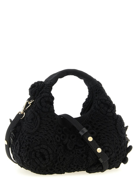 Ganni Black Organic Cotton Handbag